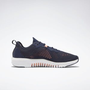 Reebok Flexagon Trainingsschuhe Damen - Navy/Orange/Weiß - DE 497-TYC